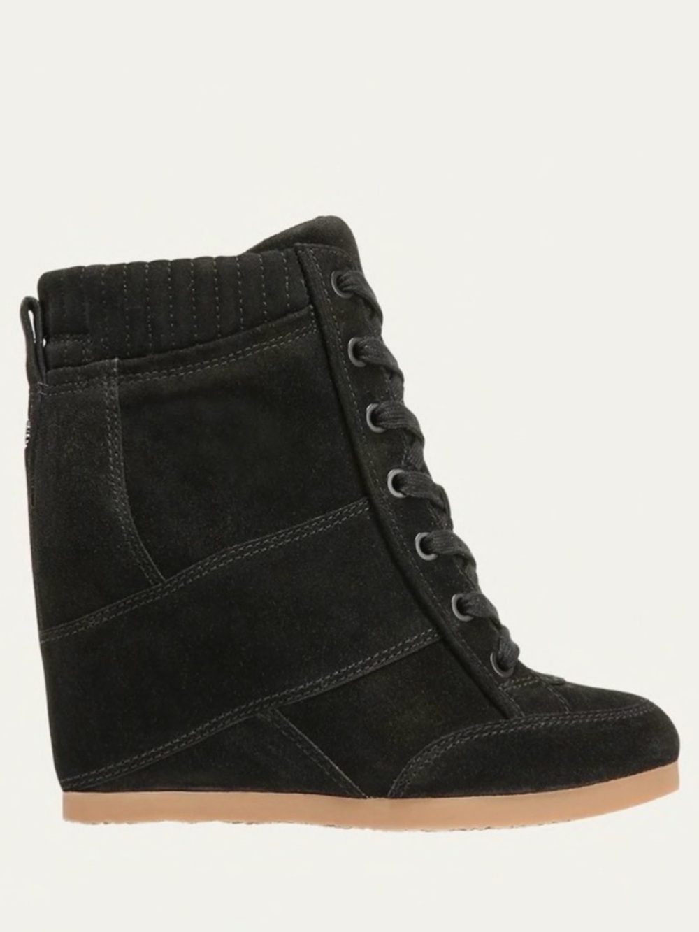 Veronica beard Elissa BNIB Black Suede Wedge Lace-Up Sneaker Wedges Bootie